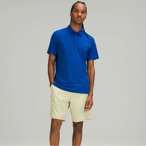Lululemon Mens Snap Front Performance Short Sleeve Polo Style# M3CRAS